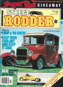 STREET RODDER 1983 MAR - CHOP A '40 CHEVY, MODEL A SUSP PARTS, '27 TALL, 